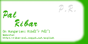 pal ribar business card